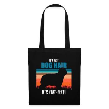 Collie barbu - Sac en tissu - noir - Devant