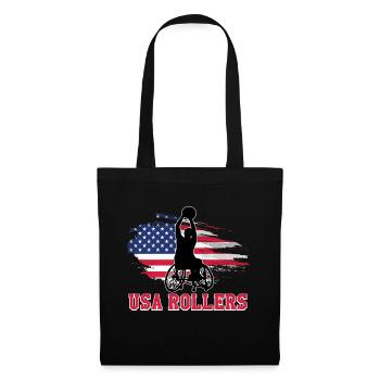 Handicap pour les joueurs de basketball en fauteuil roulant États-Unis - Sac en tissu - noir - Devant