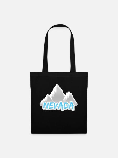 Nevada als Berg - Stoffbeutel - Schwarz