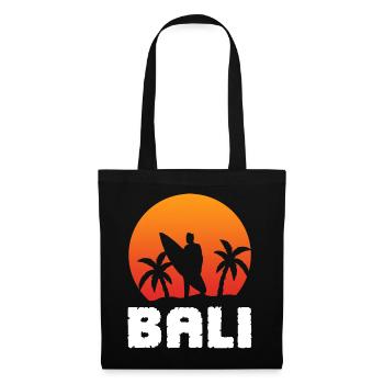Surf surf surf de Bali Surf surfergirl - Sac en tissu - noir - Devant