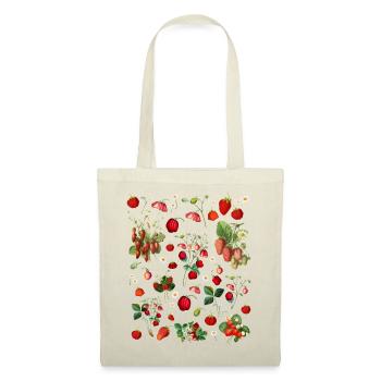 Vintage Botanical Strawberry Shirt: Cottagecore - Tote Bag - nature - Front
