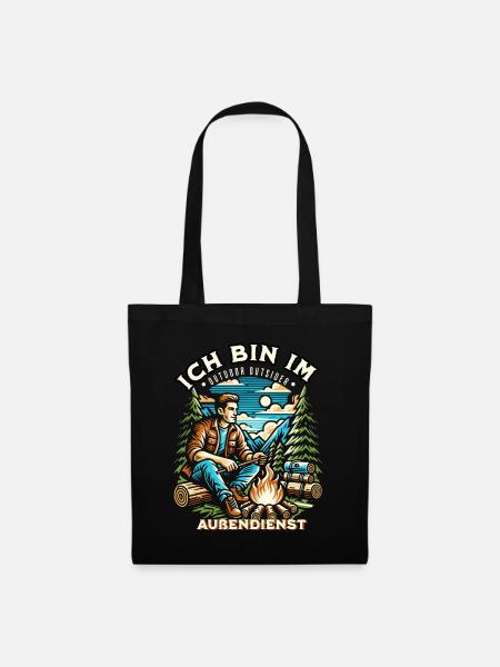 Ich bin im Außendienst Außendienstmitarbeiter - Stoffbeutel - Schwarz