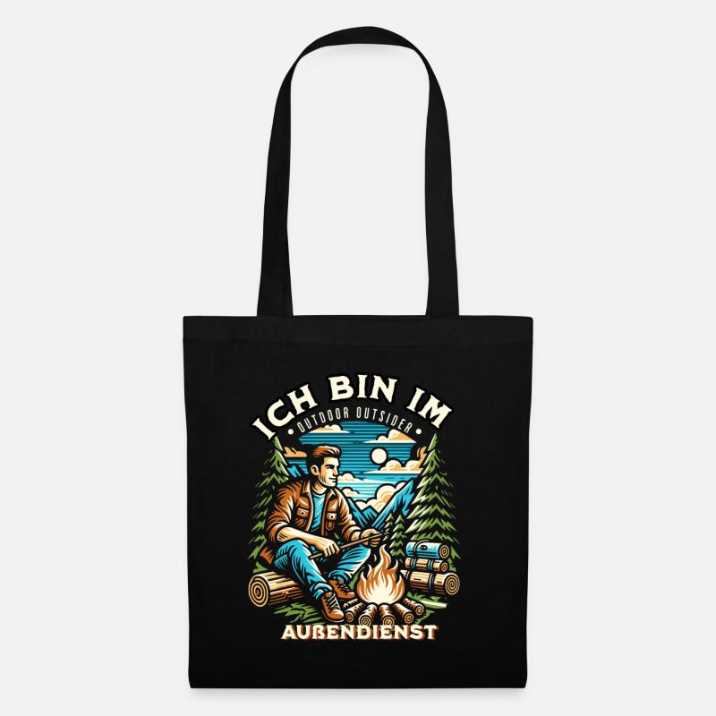 Ich bin im Außendienst Außendienstmitarbeiter - Stoffbeutel - Schwarz