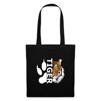 Tigre - Sac en tissu - noir - Devant