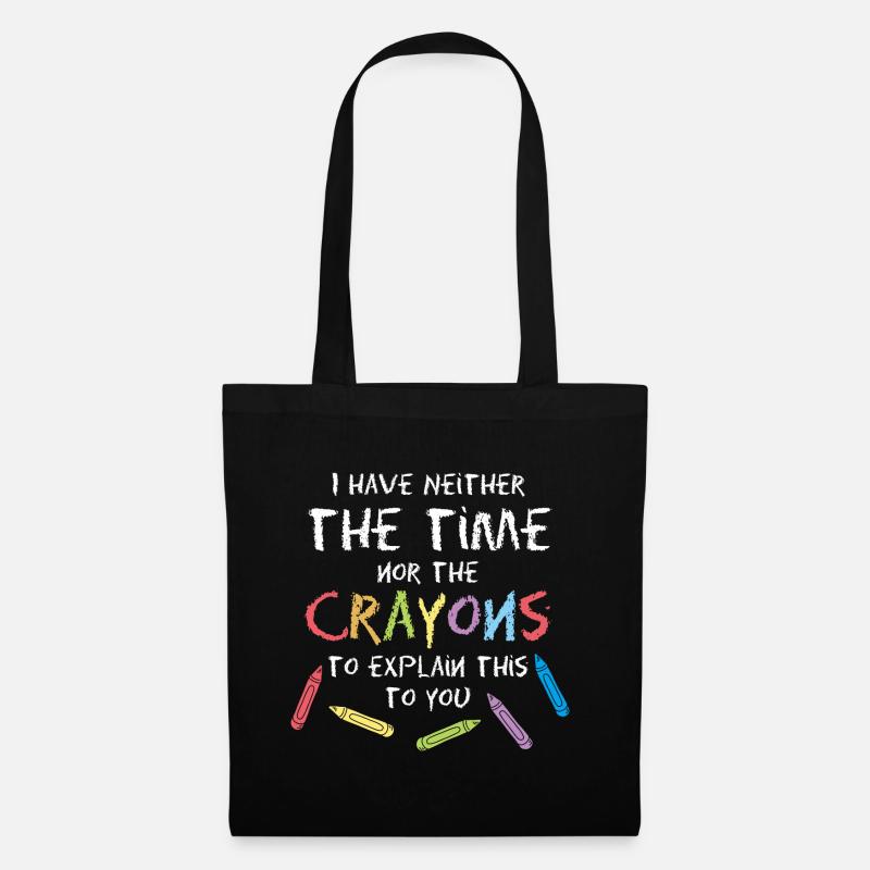 Crayons Graphic - Tote Bag - black