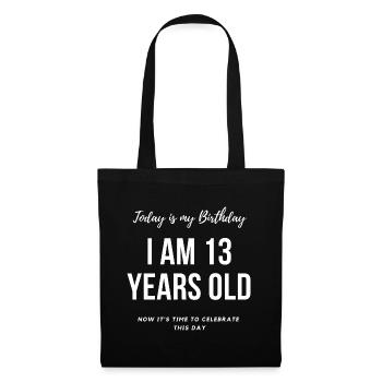 13th Birthday Party 13 years Gifts for the 13th - Tote Bag - black - Front