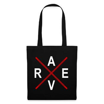 Rave Techno - Stoffbeutel - Schwarz - Vorne