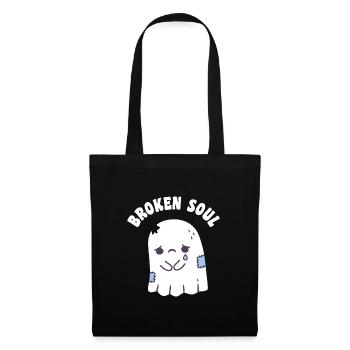 Triste fantôme âme brisée - Sac en tissu - noir - Devant