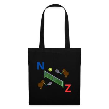 Kiwi de tennis néo-zélandais - Sac en tissu - noir - Devant