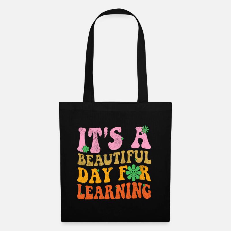 It's Beautiful Day For Learning Funny Teacher - Tote Bag - black