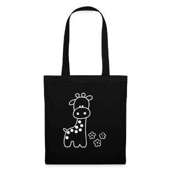 GIRAFE ANIMAL LONG COU AFRIQUE SAVANNAH SAFARI ZOO - Sac en tissu - noir - Devant