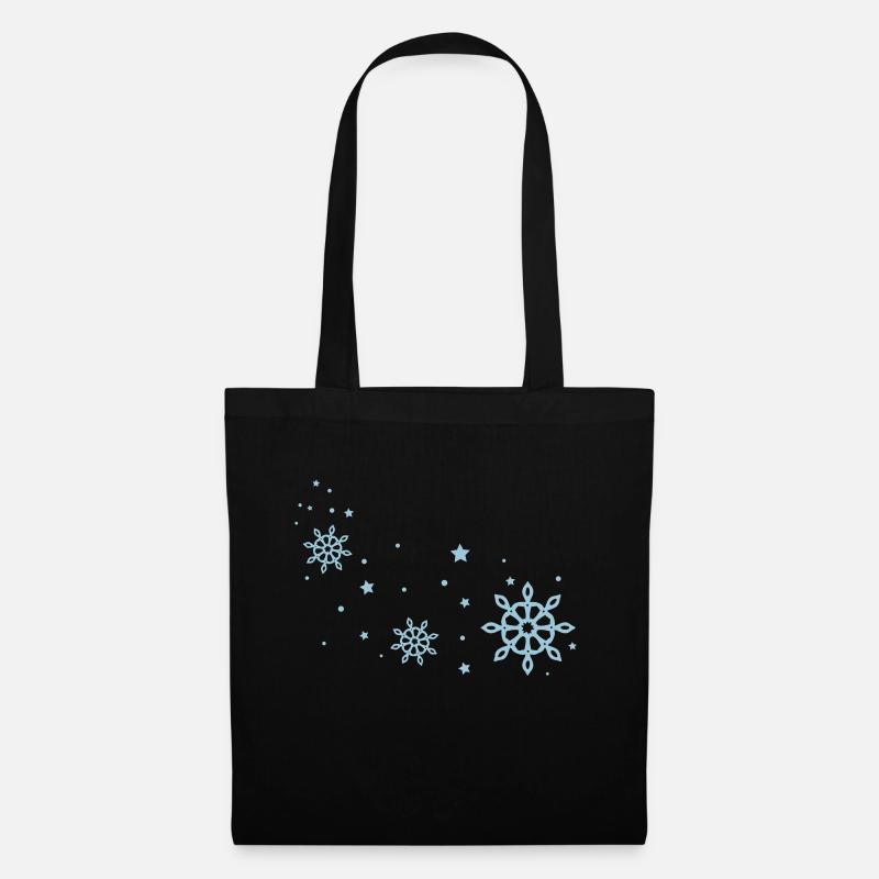 snow flakes - Tote Bag - black