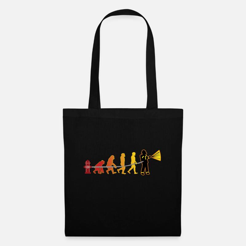 Garçon de cadeau de service d'incendie d'évolution - Sac en tissu - noir