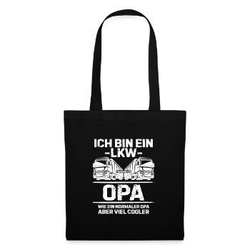 Opa LKW-fahrer Geschenk - Stoffbeutel - Schwarz - Vorne