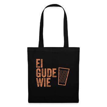 Ei gude wie Apfelwein Äppelwoi Hessisch Hessen - Stoffbeutel - Schwarz - Vorne