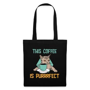 Cats Kitten Coffee Pet - Tote Bag - black - Front
