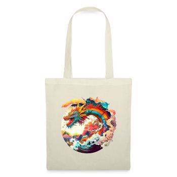 Japanischer Drache - Stoffbeutel - Natur - Vorne