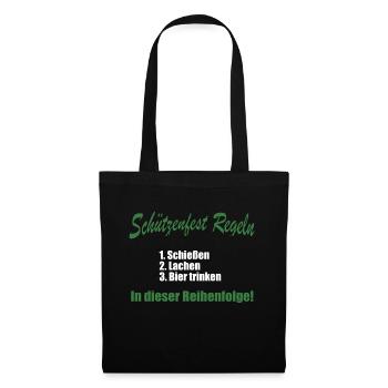 Schützenfest Regeln - Stoffbeutel - Schwarz - Vorne