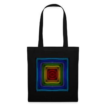 Rainbow Squares - Tote Bag - black - Front