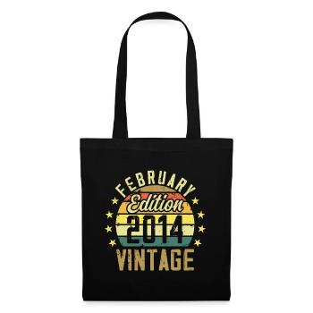 Birthday 10 years - Gift February 2014 - 10th - Tote Bag - black - Front