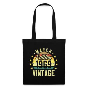 Vintage mars 1969 vintage cadeau anniversaire 1969 - Sac en tissu - noir - Devant