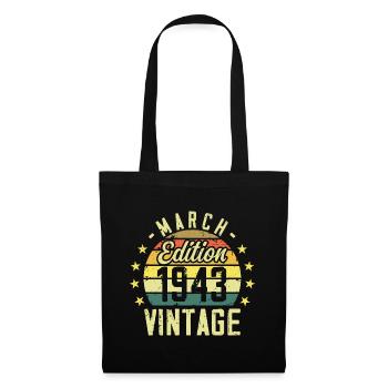 Vintage March 1943 Vintage Gift Anniversary 1943 - Tote Bag - black - Front