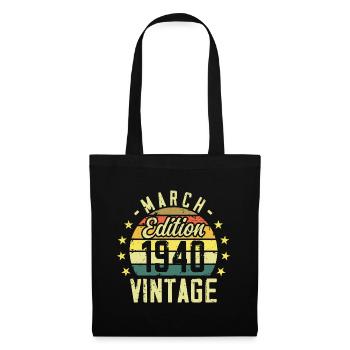 Vintage March 1940 Vintage Gift Anniversary 1940's - Tote Bag - black - Front