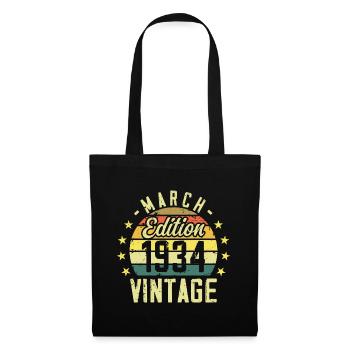 Vintage March 1934 Vintage Birthday Gift 1934 - Tote Bag - black - Front