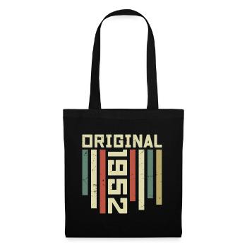 1952 Cadeau Rétro 1952 Cadeau Anniversaire 72 ans - Sac en tissu - noir - Devant