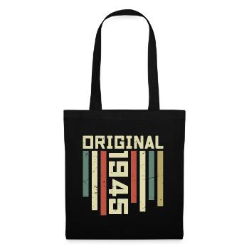 1945 Retro-Geschenk 1945 Geburtstagsgeschenk 79 Jahre - Stoffbeutel - Schwarz - Vorne