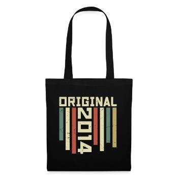 2014 Cadeau Rétro 2014 Cadeau Anniversaire 10 ans - Sac en tissu - noir - Devant