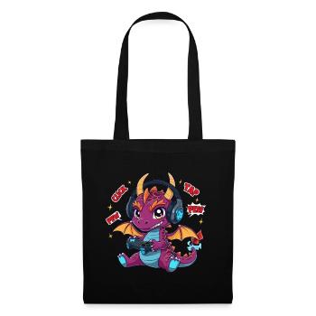 Gamer Gaming Dragon Kids - Tote Bag - black - Front