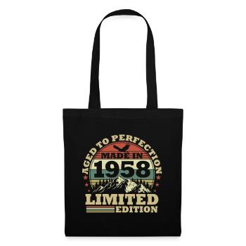 1958 Naissance Vintage Geburtstg Retro - Sac en tissu - noir - Devant