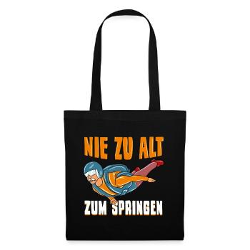 Fallschirmspringen Fallschirm Luftsport - Stoffbeutel - Schwarz - Vorne
