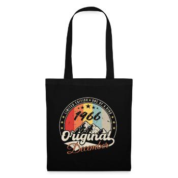 Vintage Cadeau D'anniversaire - Décembre 1966 - Sac en tissu - noir - Devant