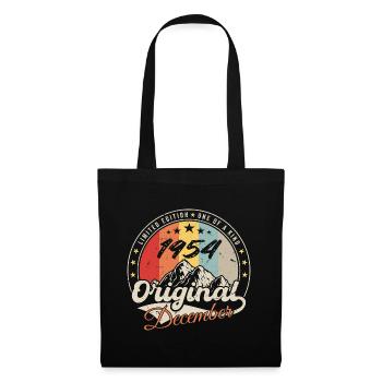 Vintage Birthday Gift - December 1954 - Tote Bag - black - Front