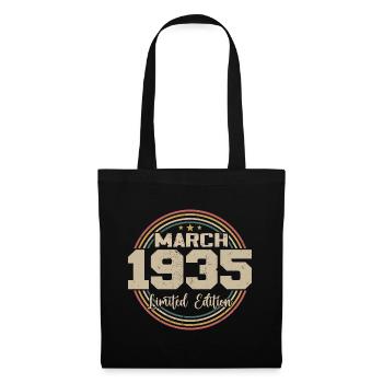 Awesome seit März 1935 Geburtstag 1935 Geschenk - Stoffbeutel - Schwarz - Vorne