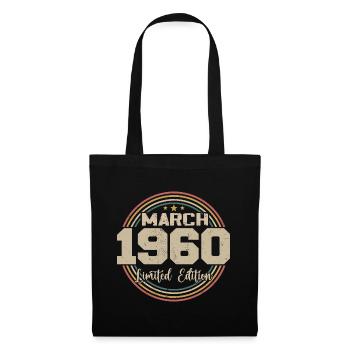 Awesome Since March 1960 Birthday 1960 Gift - Tote Bag - black - Front