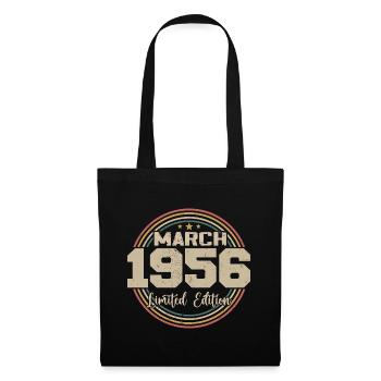 Awesome seit März 1956 Geburtstag 1956 Geschenk - Stoffbeutel - Schwarz - Vorne