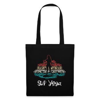 SUP Yoga Shirt Damen - Stand Up Paddling T-Shirt - Stoffbeutel - Schwarz - Vorne
