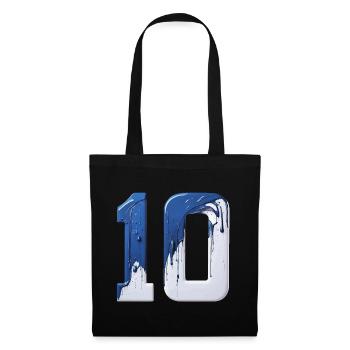NO. 10 NUMBER 10 BLUE WHITE 10TH BIRTHDAY - Tote Bag - black - Front