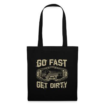 Roulez vite, salissez - Motocross Saying - Sac en tissu - noir - Devant