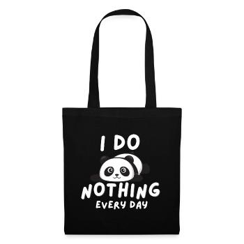Panda Funny Quote Fluffy Cute Bear Animal Saying - Sac en tissu - noir - Devant