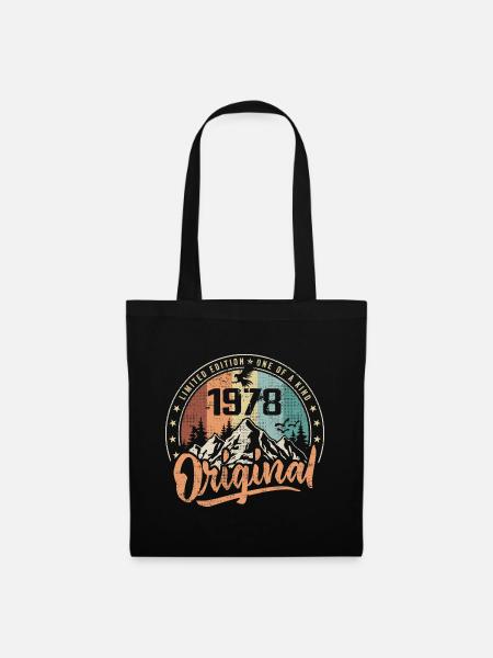 Original 1978 Retro Geburtstagsgeschenk Jahrgang 1978 - Stoffbeutel - Schwarz