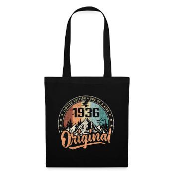 Original 1936 Rétro Cadeau Anniversaire Né En 1936 - Sac en tissu - noir - Devant
