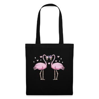 Valentine's Day Flamingo February 14 Pink Flamingo - Tote Bag - black - Front