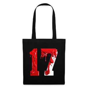 NO. 17 NUMBER 17 RED WHITE 17TH BIRTHDAY - Tote Bag - black - Front
