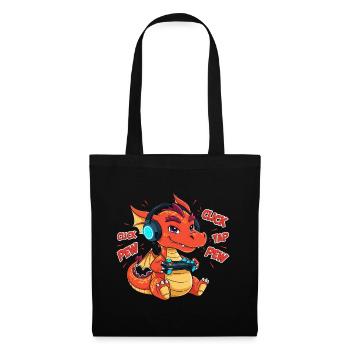 Gaming Dragon Gamer Kids Video Games - Tote Bag - black - Front