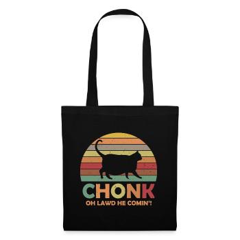 Graphique Cat Chonk Retro Vintage - Sac en tissu - noir - Devant