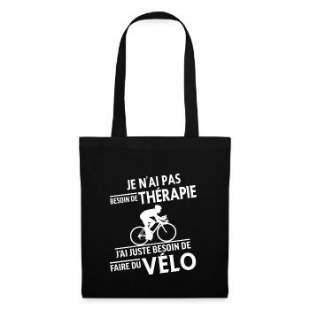 Thérapie - Faire Du Vélo - Sac en tissu - noir - Devant